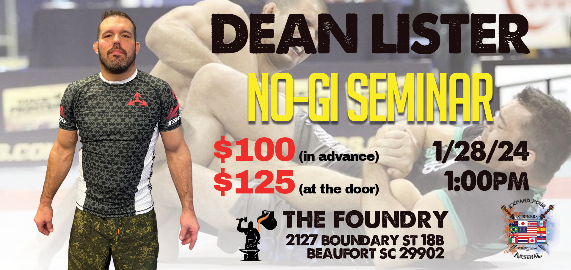 Dean Lister No-Gi Jiu-Jitsu Seminar - The Foundry Fitness Center